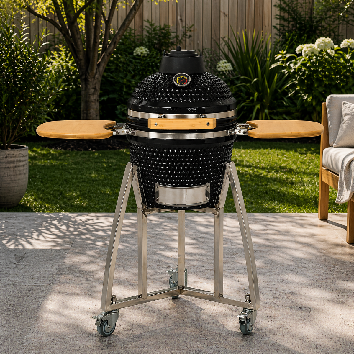 Black Ember Compact – 16" Kamado