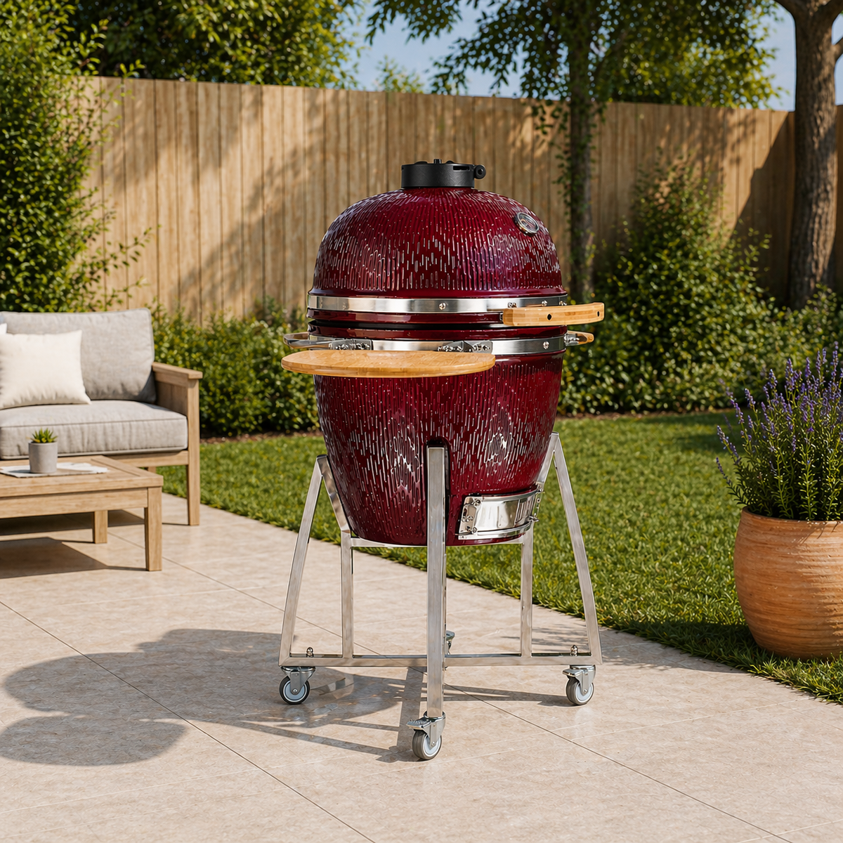 Burgundy Ember Classic Line – 21" Kamado