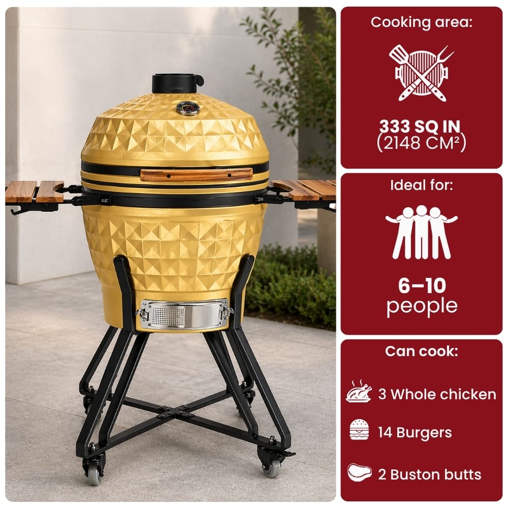 Black Ember Gold Ember Pro Diamond – 24" Kamado