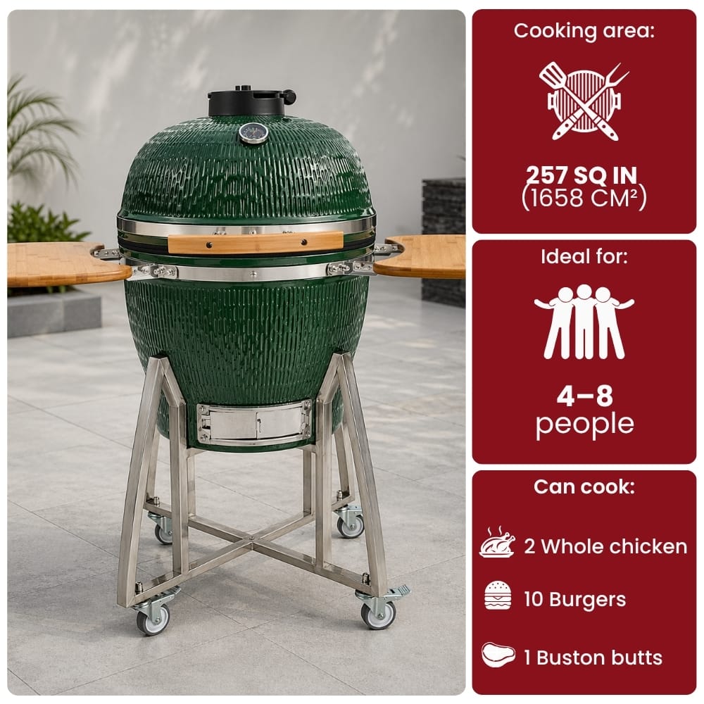 Black Ember Green Ember Classic Line – 21" Kamado