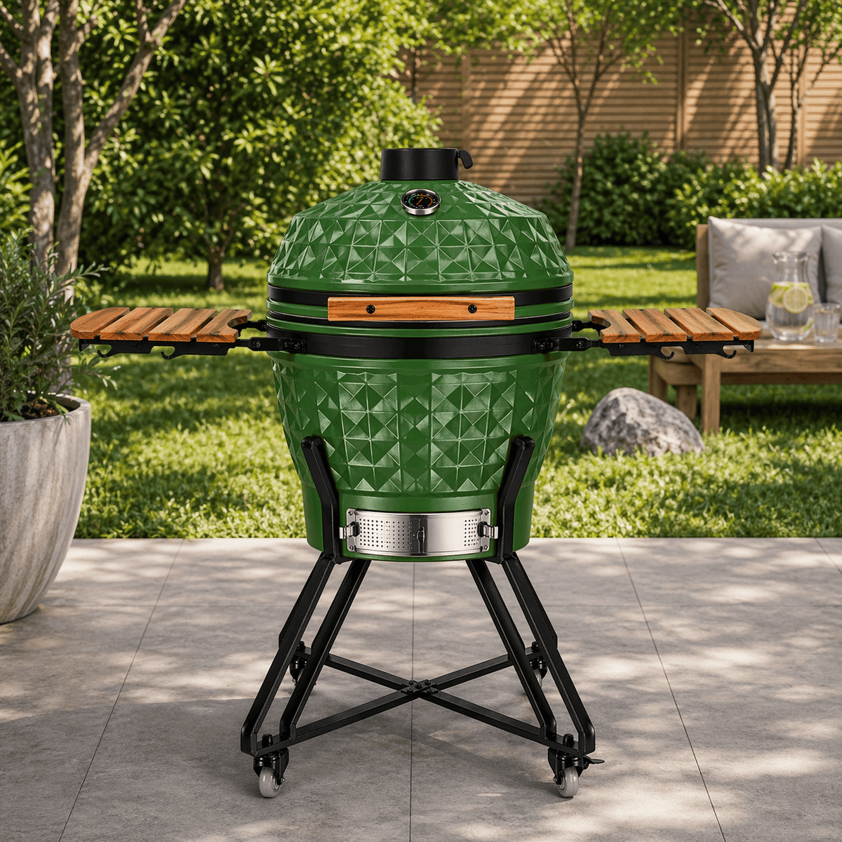 Black Ember Green Ember Pro Diamond – 24" Kamado