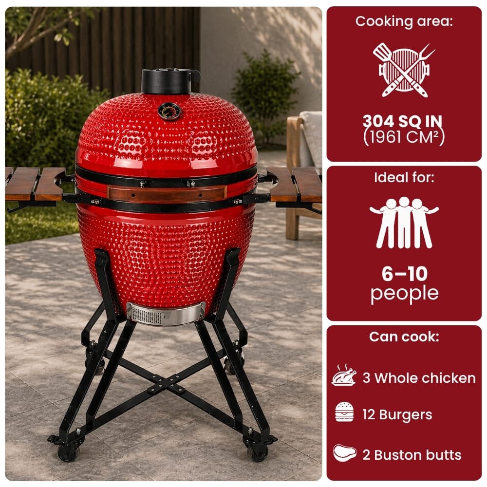 Black Ember Red Ember Performance – 23.5" Kamado