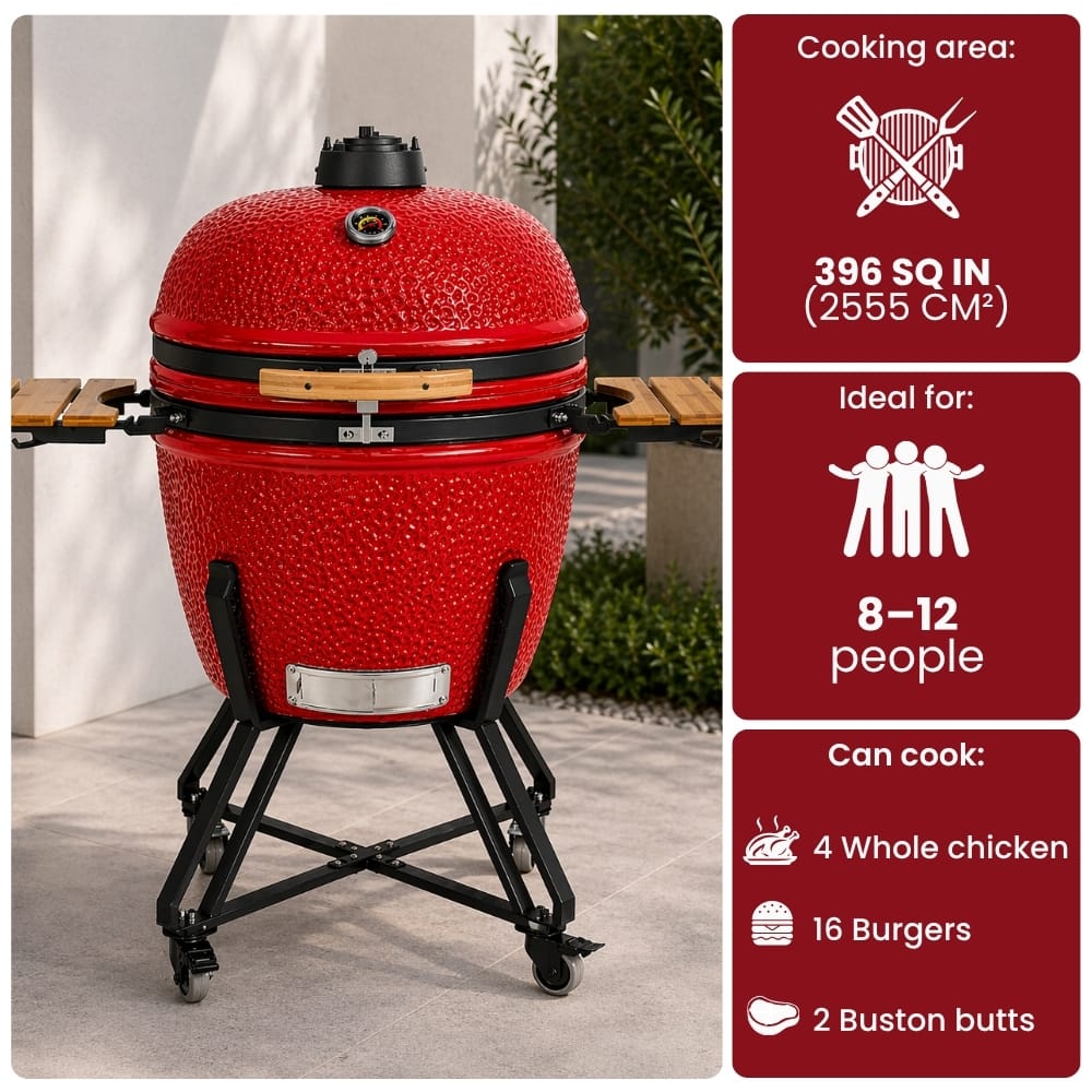 Black Ember Red Ember Titan – 28" Kamado