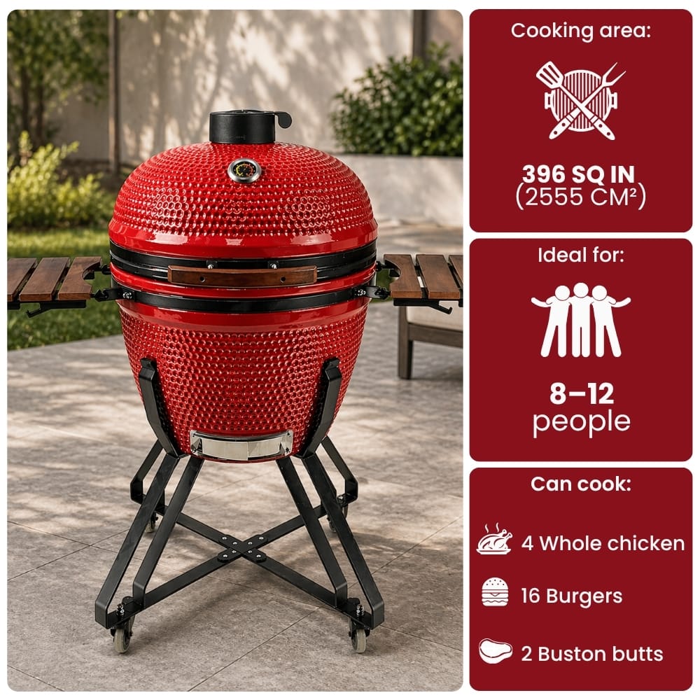 Black Ember Red Ember XL – 26" Kamado