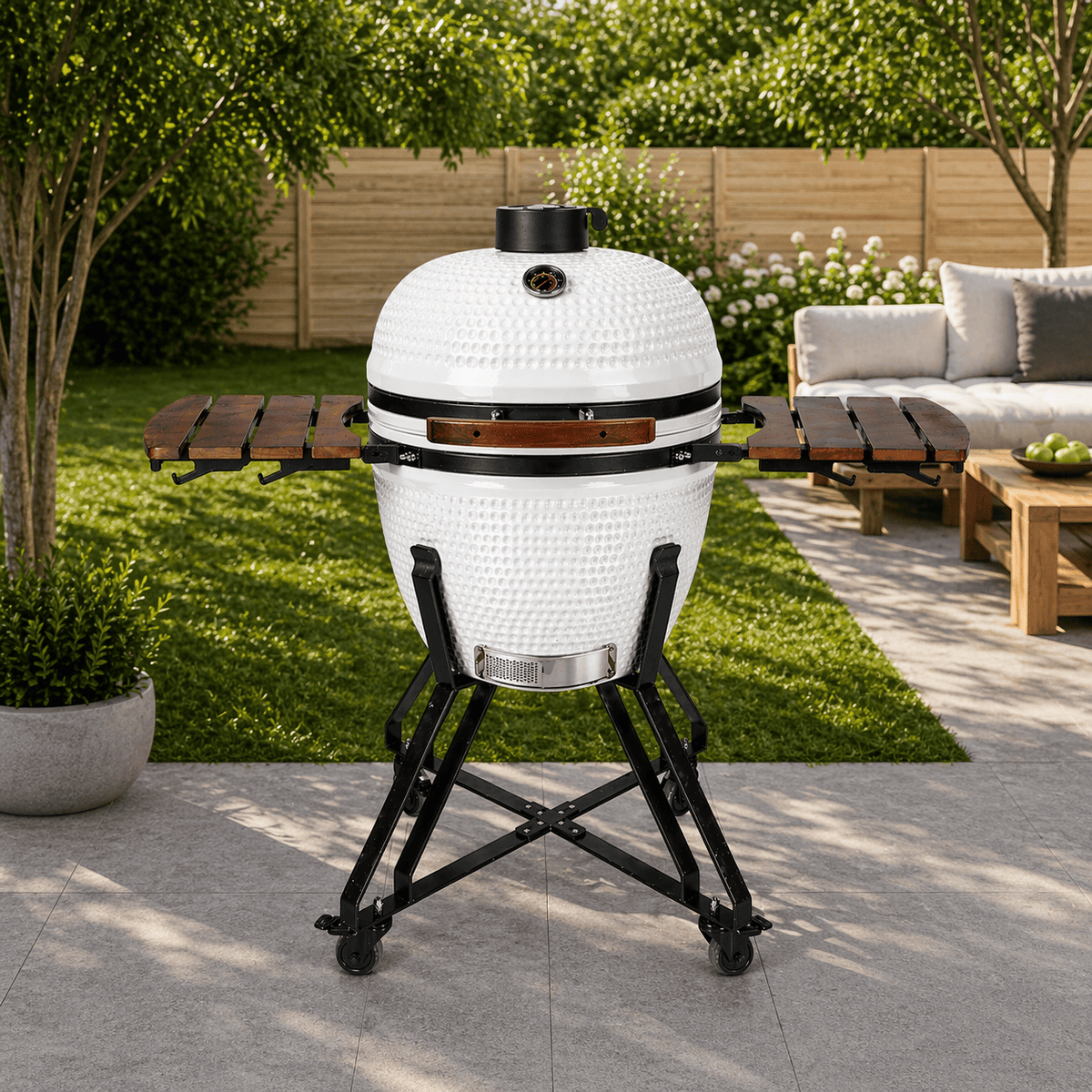 Black Ember White Ember Pro – 23.5" Kamado